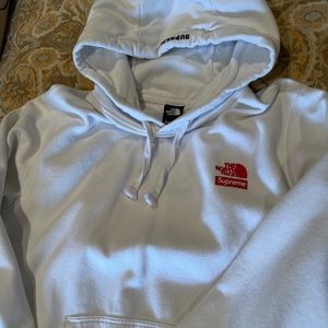 Supreme NorthFace Statue of Liberty white hoodie